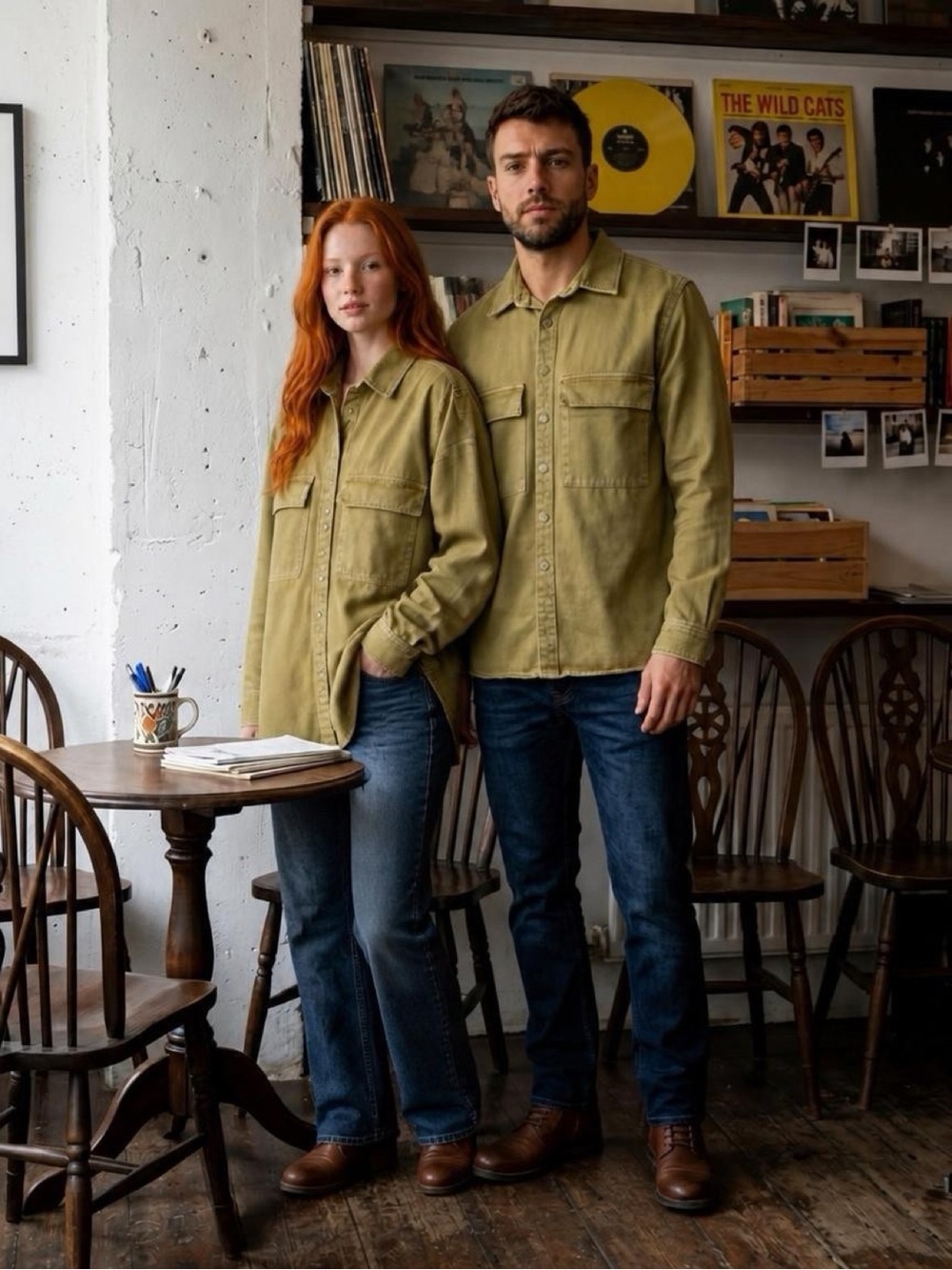 Zara Like New Men's / Unisex Button-Up Barn Jacket in Mustard Sz. Medium